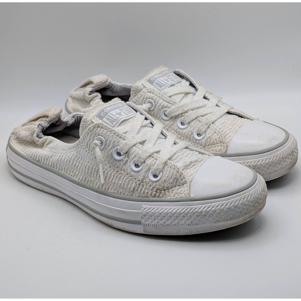 Converse All Star Shoreline White Women's Size 7 Shoes Chucks Slip-On Textured
